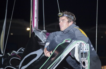 Corentin Horeau, skipper du Figaro Bretagne Credit Mutuel Espoir, 10eme de la 4eme etape de la Solitaire du Figaro-Eric Bompard 