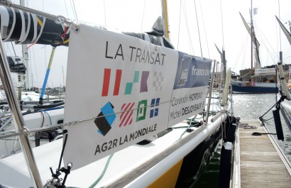 Michel Desjoyeaux et Corentin Horeau en Figaro lors de la Transat AG2R