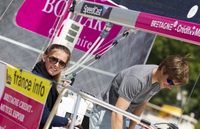 Run Bompard lors de la Solitaire du Figaro Eric Bompard cachemire 2015 - Bordeaux le 27/05/2015