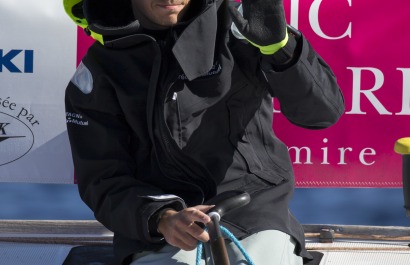 Sebastien SImon (Bretagne Credit Mutuel Espoir) lors de la 1ere etape de la Solitaire du Figaro Eric Bompard cachemire 2015 - Jo