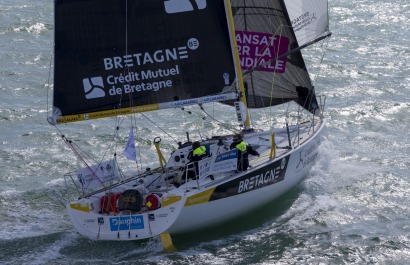 Figaro Bretagne Credit Mutuel Performance - Sebastien Simon et Xavier Macaire - Transat AG2R LA MONDIALE 2016 - Concarneau le 31