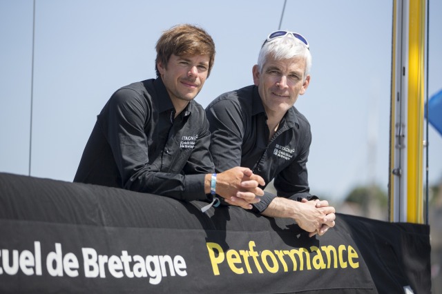 Sebastien Simon embarque Vincent Riou a bord du Figaro Bretagne Credit Mutuel Performance pour le Tour de Bretagne a la Voile 20