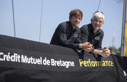 Sebastien Simon embarque Vincent Riou a bord du Figaro Bretagne Credit Mutuel Performance pour le Tour de Bretagne a la Voile 20
