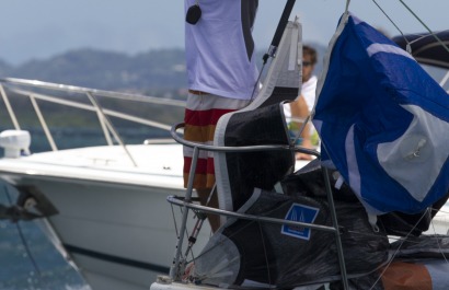 Corentin Horeau, skipper du Figaro Bretagne-Crédit Mutuel Espoir, 8eme de la Transat Bretagne-Martinique - Fort de France le 08/