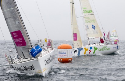 Depart de la 4eme etape de a Solitaire du Figaro-Eric Bompard cachemire 2013 entre Roscoff et Dieppe - Roscoff le 20/06/2013
