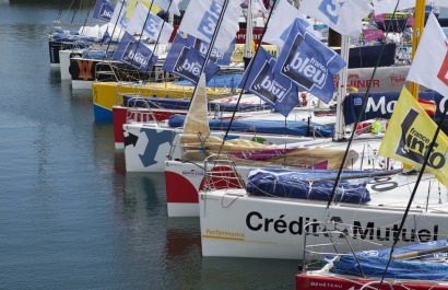 Les Figaros dans le port de Gijon - Solitaire du Figaro-Eric Bompard cachemire 2013 - le 11/06/2013