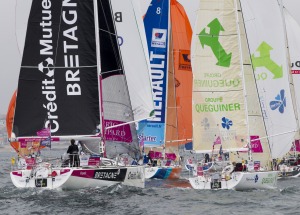 Depart de la 2eme etape de la Solitaire du Figaro-Eric Bompard cachemire 2013  entre Porto (Portugal) et Gijon (Espagne) - Porto