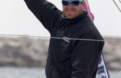 Anthony Marchand, skipper du Figaro Bretagne Credit Mutuel Performance, 3eme de la 2eme etape de la Solitaire du Figaro-Eric Bom