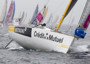 Depart de la 4eme etape de a Solitaire du Figaro-Eric Bompard cachemire 2013 entre Roscoff et Dieppe - Roscoff le 20/06/2013