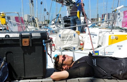 Solitaire du Figaro - Eric Bompard cachemire avec Corentin HOREAU et Sebastien SIMON en Figaro Beneteau