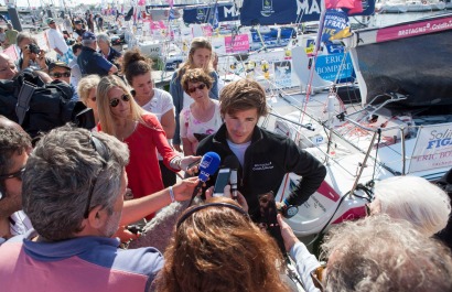 Solitaire du Figaro - Eric Bompard cachemire avec Corentin HOREAU et Sebastien SIMON en Figaro Beneteau