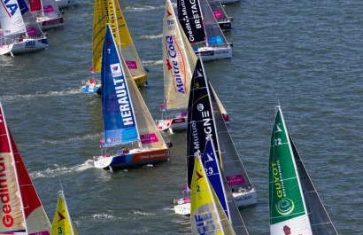 Solitaire du Figaro - Eric Bompard cachemire avec Corentin HOREAU et Sebastien SIMON en Figaro Beneteau