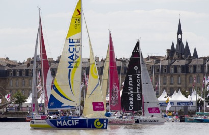 Run Bompard lors de la Solitaire du Figaro Eric Bompard cachemire 2015 - Bordeaux le 27/05/2015