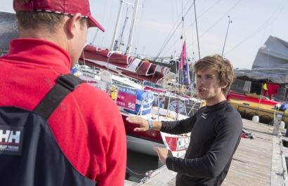 Neutralisation de la 2eme etape de la Solitaire du Figaro - Eric Bompard cachemire a la Corogne (Espagne) - le 08/06/2015