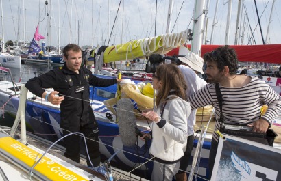 Neutralisation de la 2eme etape de la Solitaire du Figaro - Eric Bompard cachemire a la Corogne (Espagne) - le 08/06/2015