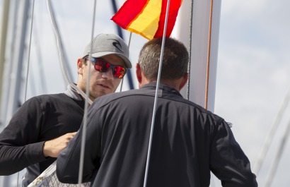 Les Figaros Beneteau avant le depart de la 2eme etape de la Solitaire du Figaro - Eric Bompard cachemire entre La Corogne (Espag