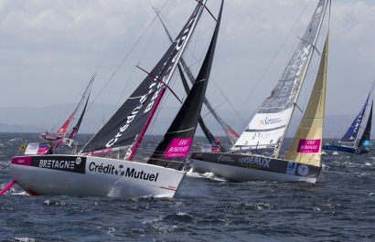 Depart de la 2eme etape de la Solitaire du Figaro - Eric Bompard cachemire entre La Corogne (Espagne) et La Cornouaille - La Cor