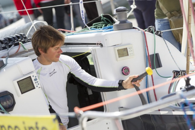 Ambiance avant le depart de la 3eme etape de la Solitaire du Figaro - Eric Bompard cachemire entre La Cornouaille et Torbay (Ang