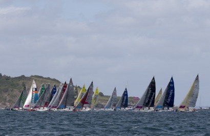 Depart de la 4eme etape de la Solitaire du Figaro - Eric Bompard cachemire entre Torbay (Angleterre) et Dieppe - Torbay le 21/06