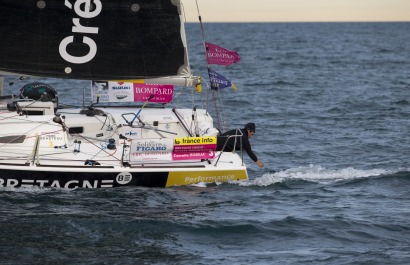 Corentin Horeau (Bretagne Credit Mutuel Performance) lors de la 4eme etape de la Solitaire du Figaro - Eric Bompard cachemire en