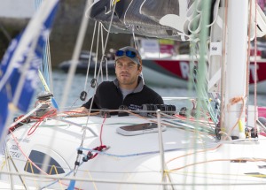 Ambiance sur les pontons avant le depart de la 4eme etape de la Solitaire du Figaro - Eric Bompard cachemire entre Torbay (Angle