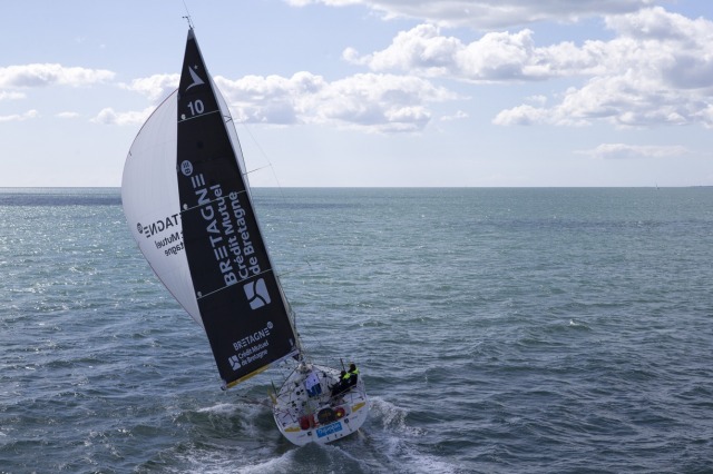 Figaro Bretagne Credit Mutuel Performance - Sebastien Simon et Xavier Macaire - Transat AG2R LA MONDIALE 2016 - Concarneau le 31