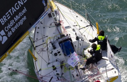 Figaro Bretagne Credit Mutuel Performance - Sebastien Simon et Xavier Macaire - Transat AG2R LA MONDIALE 2016 - Concarneau le 31