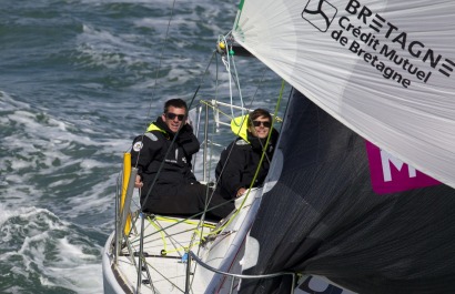 Figaro Bretagne Credit Mutuel Performance - Sebastien Simon et Xavier Macaire - Transat AG2R LA MONDIALE 2016 - Concarneau le 31