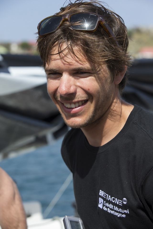 Sebastien Simon et Xavier Macaire, a bord du Figaro Bretagne Credit Mutuel Performance, 4eme de la Transat AG2R LA MONDIALE 2016