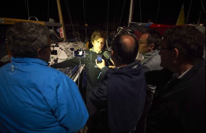 Arrivée à Concarneau de Sébastien SIMON