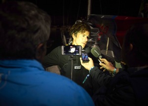 Arrivée à Concarneau de Sébastien SIMON