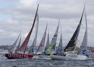 Sebastien Simon (Bretagne CMB Performance) lors de la 3ème étape de la Solitaire URGO Le Figaro