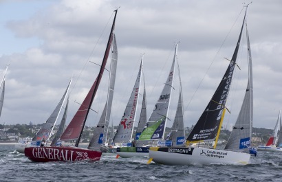 Sebastien Simon (Bretagne CMB Performance) lors de la 3ème étape de la Solitaire URGO Le Figaro