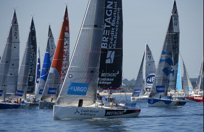 Pierre Rhimbaut (Bretagne CMB Espoir) lors de la 4ème étape de la Solitaire URGO Le Figaro