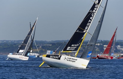 Sebastien Simon (Bretagne CMB Performance) lors de la 4ème étape de la Solitaire URGO Le Figaro