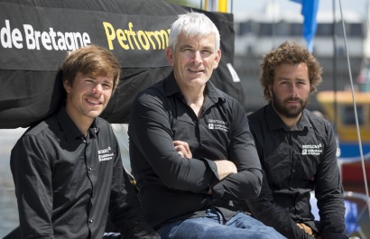 Sebastien Simon embarque Vincent Riou a bord du Figaro Bretagne Credit Mutuel Performance pour le Tour de Bretagne a la Voile 20