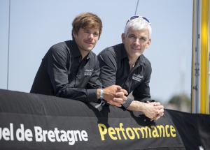 Sebastien Simon embarque Vincent Riou a bord du Figaro Bretagne Credit Mutuel Performance pour le Tour de Bretagne a la Voile 20