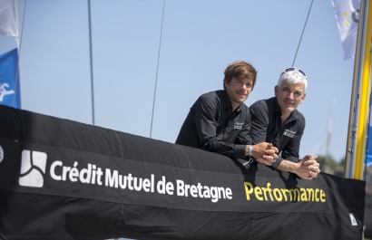 Sebastien Simon embarque Vincent Riou a bord du Figaro Bretagne Credit Mutuel Performance pour le Tour de Bretagne a la Voile 20