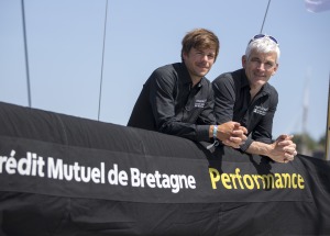 Sebastien Simon embarque Vincent Riou a bord du Figaro Bretagne Credit Mutuel Performance pour le Tour de Bretagne a la Voile 20