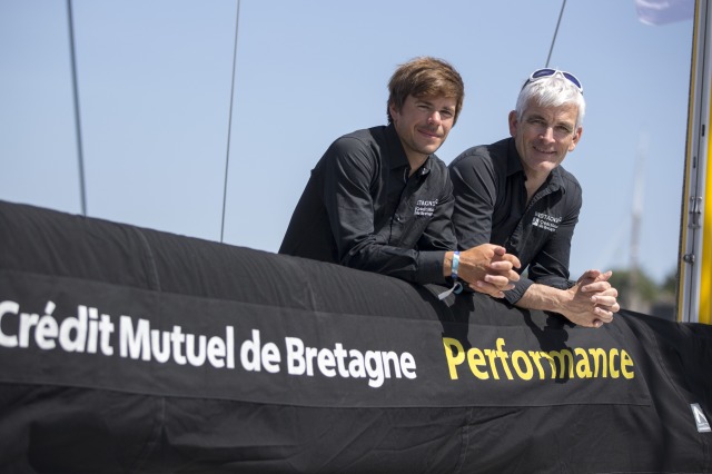 Sebastien Simon embarque Vincent Riou a bord du Figaro Bretagne Credit Mutuel Performance pour le Tour de Bretagne a la Voile 20