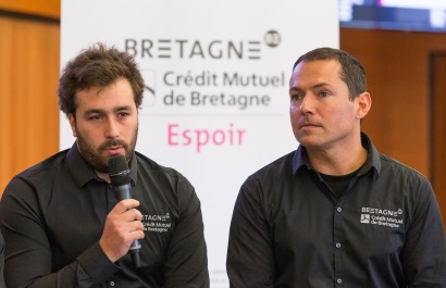 Sébastien Simon skipper du Figaro Bretagne Credit Mutuel Performance et Pierre Rhimbault skipper du Figaro Bretagne Credit Mutue