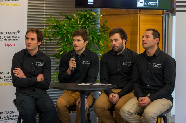 Sébastien Simon skipper du Figaro Bretagne Credit Mutuel Performance et Pierre Rhimbault skipper du Figaro Bretagne Credit Mutue