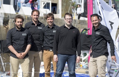 Loig Chesnais-Girard, President de la Region Bretagne sur le village de la Transat AG2R La Mondiale 2018 - Concarneau le 20/04/2