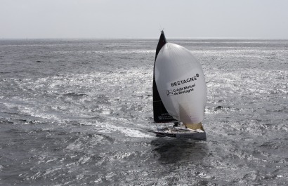 Pierre Rhimbault et Romain Attanasio a bord du Figaro Bretagne Credit Mutuel Performance - Transat AG2R La Mondiale 2018 - Conca