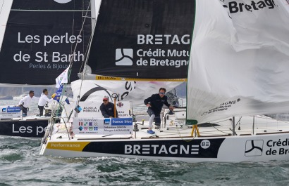 Concarneau, le 22 avril 2018, départ de la transat AG2R la MONDIALE 2018.