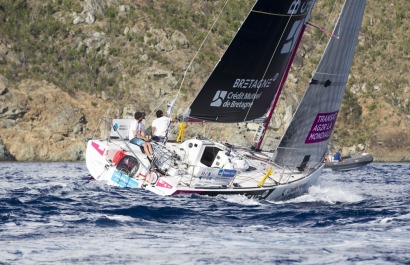 Pierre Rhimbault et Romain Attanasio, a bord du Figaro Bretagne Credit Mutuel Espoir, 13eme de la Transat AG2R La Mondiale 2018 