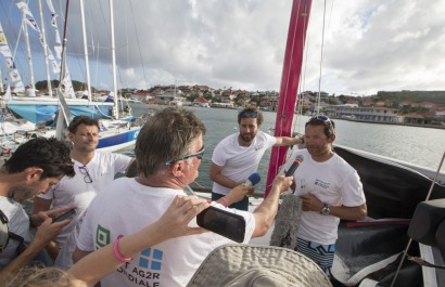 Pierre Rhimbault et Romain Attanasio, a bord du Figaro Bretagne Credit Mutuel Espoir, 13eme de la Transat AG2R La Mondiale 2018 