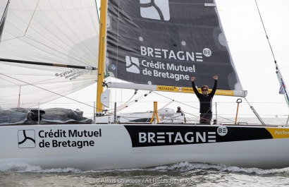 Sebastien Simon, Bretagne CMB Performance, vainqueur de la Le Havre Allmer Cup 2018 - Le Havre le 23/06/2018