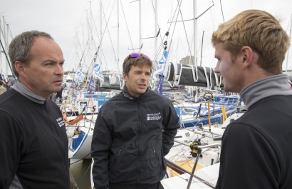 Ambiance sur les pontons avant le depart de la 1ere etape de la Solitaire URGO Le Figaro 2018 - Le Havre le 26/08/2018