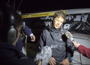 Sebastien Simon (Bretagne CMB Performance) 4eme de la 1ere etape de la Solitaire URGO Le Figaro entre Le Havre et Saint Brieuc -